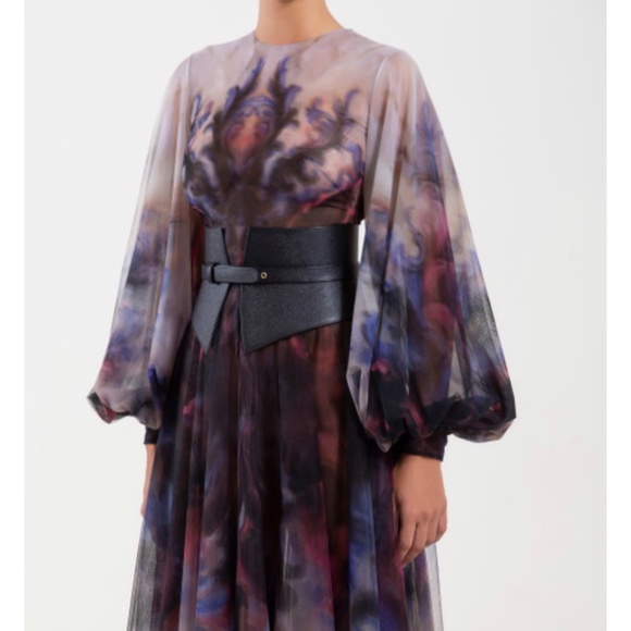 Saiid Kobeisy Tulle Gown With Belt - Picture 2 of 7